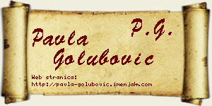 Pavla Golubović vizit kartica
